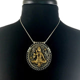 Antique Silver and Gold God Shiva Necklace