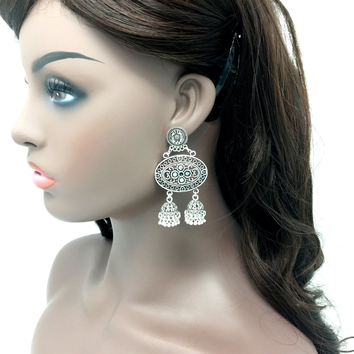 Buy Maati Fusion Chandbali Antique Oxidized Earrings | Tarinika